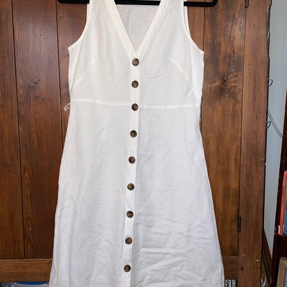 Loft white linen dress Size 0 - Picture 2 of 5